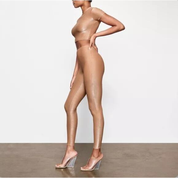 SKIMS SHIMMER LEGGINGS SIENNA 3X - Picture 5 of 7